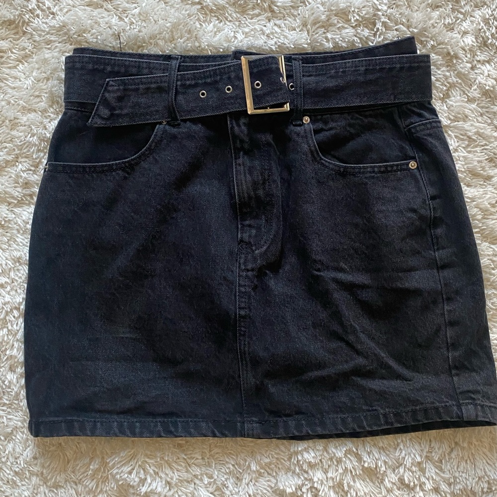 Forever 21 Denim Buckle Skirt